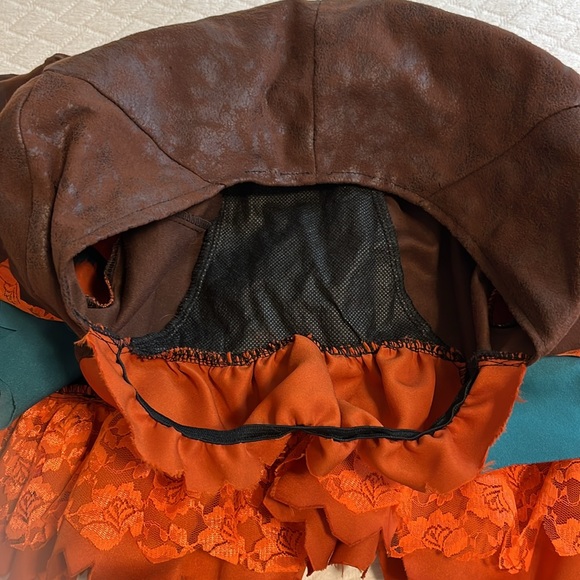 Bavarian Bar Maid dirndl dress, Fall Autumn theme, brown/orange/green, XS-S - Picture 5 of 5